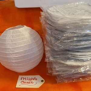 48 White Paper Lanterns 6-inch New Wedding Birthday Party Shower Chinese Decor